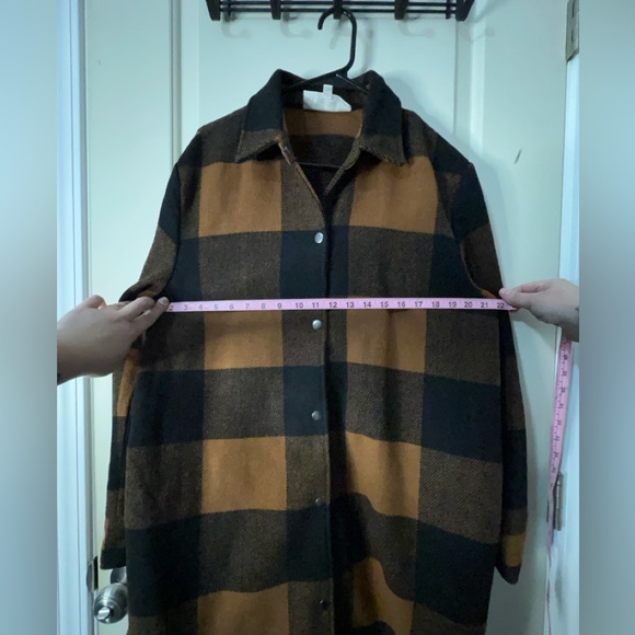 BB Dakota Steve Madden buffalo plaid shirt jacket - BROWN PLAID - SIZE L - Picture 5 of 8